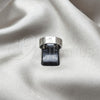 Anillo de Hombre 01.63.0674.05 Acero Inoxidable, con Blanca Cristal, Mate Negro, Tono Plateado (Size 5)