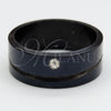 Anillo de Hombre 01.63.0675.06 Acero Inoxidable, con Blanca Cristal, Pulido Negro, Rodinado Negro (Size 6)