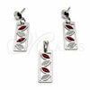 Juego de Arete y Dije de Adulto 10.63.0658 Acero Inoxidable, Esmaltado Multicolor, Tono Plateado