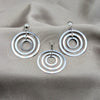 Juego de Arete y Dije de Adulto 10.63.0663 Acero Inoxidable, Pulido Multicolor, Tono Plateado