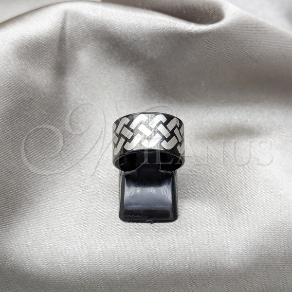 Anillo de Hombre 01.63.0677.07 Acero Inoxidable, Pulido, Rodinado Negro (Size 7)