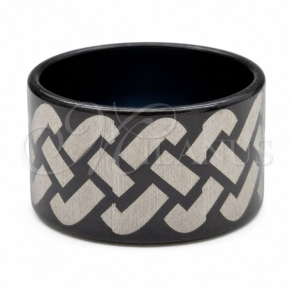 Anillo de Hombre 01.63.0677.11 Acero Inoxidable, Pulido, Rodinado Negro (Size 11)
