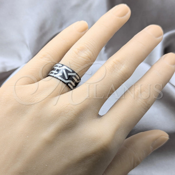 Anillo de Hombre 01.63.0678.06 Acero Inoxidable, Pulido, Rodinado Negro (Size 6)