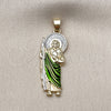Dije Religioso 05.210.0014 Oro Laminado, Diseño de San Judas, Pulido, Tres Tonos