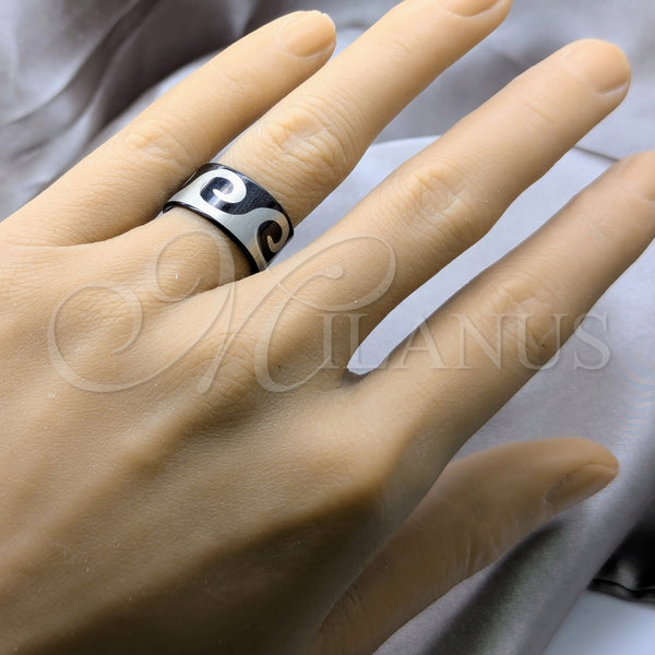 Anillo de Hombre 01.63.0679.06 Acero Inoxidable, Pulido, Rodinado Negro (Size 6)