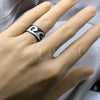 Anillo de Hombre 01.63.0679.07 Acero Inoxidable, Pulido, Rodinado Negro (Size 7)