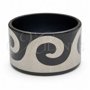 Anillo de Hombre 01.63.0679.08 Acero Inoxidable, Pulido, Rodinado Negro (Size 8)