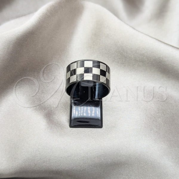 Anillo de Hombre 01.63.0680.07 Acero Inoxidable, Pulido, Rodinado Negro (Size 7)