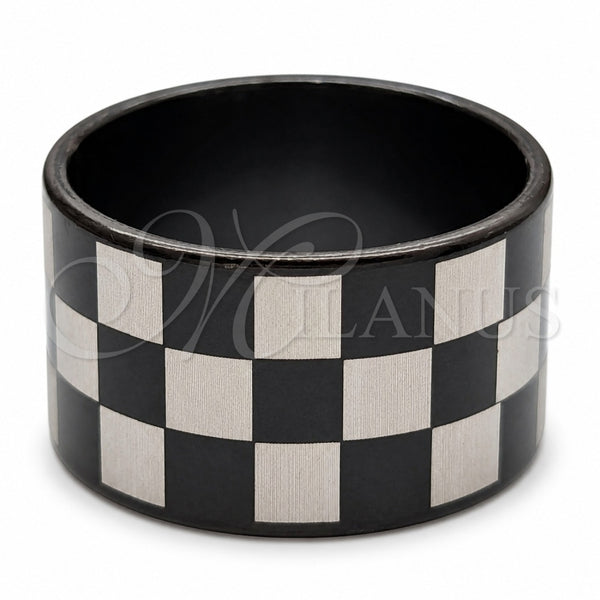 Anillo de Hombre 01.63.0680.09 Acero Inoxidable, Pulido, Rodinado Negro (Size 9)