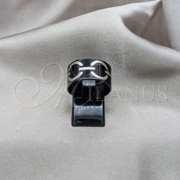 Anillo de Hombre 01.63.0681.09 Acero Inoxidable, Pulido, Rodinado Negro (Size 9)