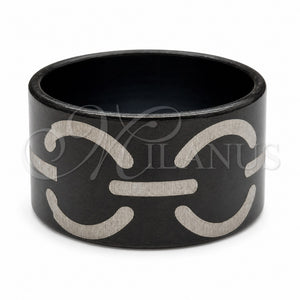 Anillo de Hombre 01.63.0681.09 Acero Inoxidable, Pulido, Rodinado Negro (Size 9)