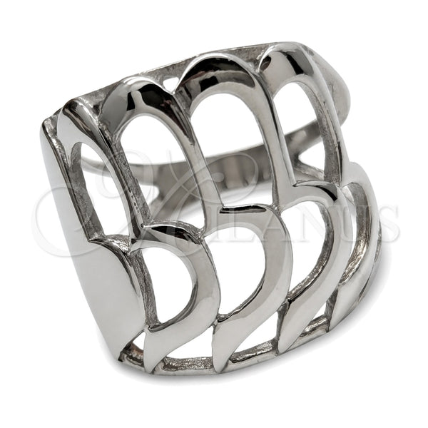 Anillo Elegante 01.63.0683.10 Acero Inoxidable, Pulido, Rodinado (Size 10)