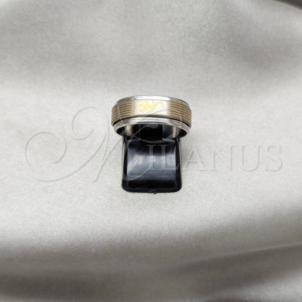 Anillo de Hombre 01.63.0685.08 Acero Inoxidable, Diseño de Duplo, Pulido, Tono Dorado (Size 8)