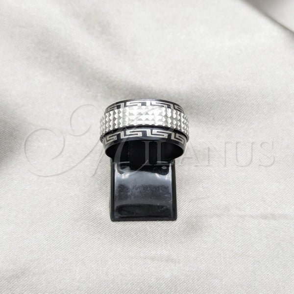 Anillo de Hombre 01.63.0684.06 Acero Inoxidable, Diseño de Duplo, Pulido, Rodinado Negro (Size 6)
