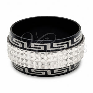 Anillo de Hombre 01.63.0684.06 Acero Inoxidable, Diseño de Duplo, Pulido, Rodinado Negro (Size 6)