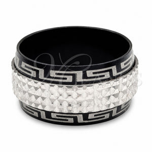 Anillo de Hombre 01.63.0684.11 Acero Inoxidable, Diseño de Duplo, Pulido, Rodinado Negro (Size 11)