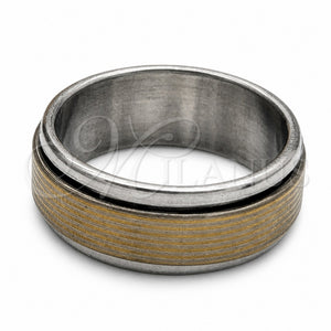Anillo de Hombre 01.63.0685.06 Acero Inoxidable, Diseño de Duplo, Pulido, Tono Dorado (Size 6)