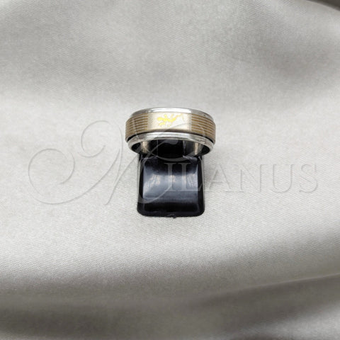 Anillo de Hombre 01.63.0685.06 Acero Inoxidable, Diseño de Duplo, Pulido, Tono Dorado (Size 6)