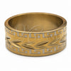 Anillo de Hombre 01.63.0688.06 Acero Inoxidable, Diseño de Oja, Pulido Azul, Tono Dorado (Size 6)