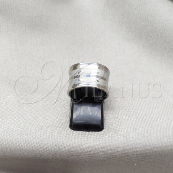 Anillo de Hombre 01.63.0689.06 Acero Inoxidable, Diseño de Delfín, Pulido Azul, Tono Plateado (Size 6)