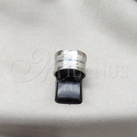 Anillo de Hombre 01.63.0689.06 Acero Inoxidable, Diseño de Delfín, Pulido Azul, Tono Plateado (Size 6)