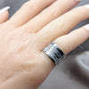 Anillo de Hombre 01.63.0689.10 Acero Inoxidable, Diseño de Delfín, Pulido Azul, Tono Plateado (Size 10)