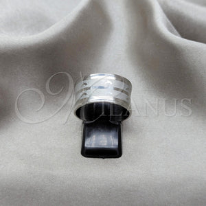 Anillo de Hombre 01.63.0689.10 Acero Inoxidable, Diseño de Delfín, Pulido Azul, Tono Plateado (Size 10)