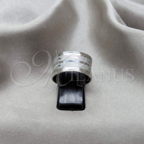 Anillo de Hombre 01.63.0689.10 Acero Inoxidable, Diseño de Delfín, Pulido Azul, Tono Plateado (Size 10)