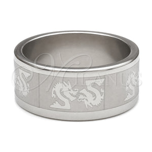 Anillo de Hombre 01.63.0691.05 Acero Inoxidable, Diseño de Libélula, Pulido, Tono Plateado (Size 5)