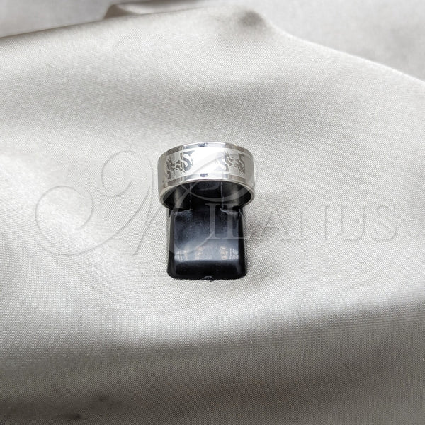 Anillo de Hombre 01.63.0692.06 Acero Inoxidable, Diseño de Libélula y Corazón, Pulido, Tono Plateado (Size 6)