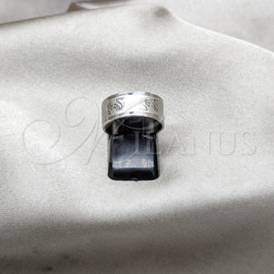 Anillo de Hombre 01.63.0692.08 Acero Inoxidable, Diseño de Llave, Pulido, Tono Plateado (Size 8)