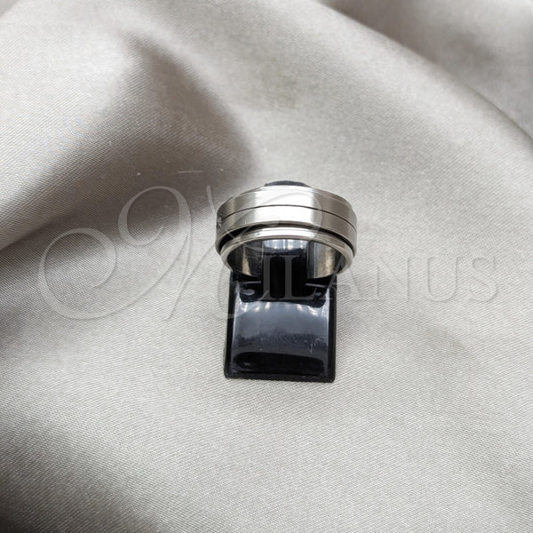 Anillo de Hombre 01.63.0693.05 Acero Inoxidable, Diseño de Duplo y Delfín, Mate, Tono Plateado (Size 5)