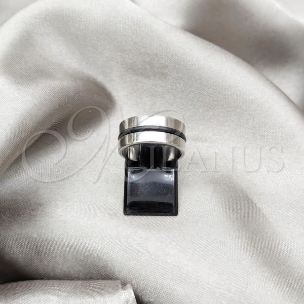 Anillo de Hombre 01.63.0693.07 Acero Inoxidable, Diseño de Duplo y Corazón, Mate, Tono Plateado (Size 7)