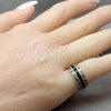 Anillo de Hombre 01.63.0696.05 Acero Inoxidable, Diseño de Duplo, Pulido, Dos Tonos (Size 5)