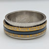 Anillo de Hombre 01.63.0696.05 Acero Inoxidable, Diseño de Duplo, Pulido, Dos Tonos (Size 5)