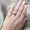 Anillo de Hombre 01.63.0697.09 Acero Inoxidable, Diseño de Corazón, con Blanca Cristal, Esmaltado Azul, Tono Plateado (Size 9)