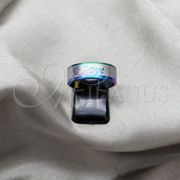 Anillo de Hombre 01.63.0698.07 Acero Inoxidable, Esmaltado Multicolor, Tono Plateado (Size 7)