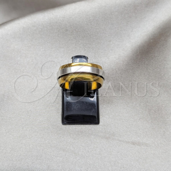 Anillo de Hombre 01.63.0701.05 Acero Inoxidable, Diseño de Duplo, Pulido, Dos Tonos (Size 5)