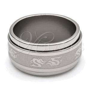 Anillo de Hombre 01.63.0706.06 Acero Inoxidable, Pulido Negro, Rodinado (Size 6)