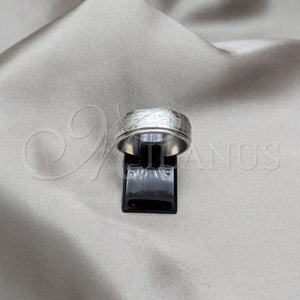 Anillo de Hombre 01.63.0707.09 Acero Inoxidable, Pulido Negro, Rodinado (Size 9)