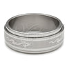 Anillo de Hombre 01.63.0707.09 Acero Inoxidable, Pulido Negro, Rodinado (Size 9)
