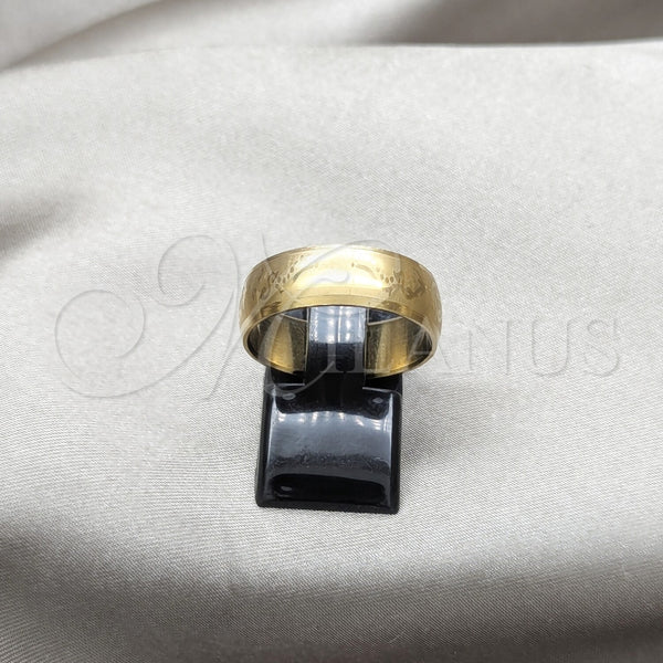 Anillo de Hombre 01.63.0742.09 Acero Inoxidable, Pulido, Tono Dorado (Size 9)