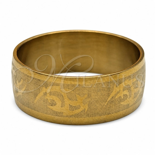 Anillo de Hombre 01.63.0742.09 Acero Inoxidable, Pulido, Tono Dorado (Size 9)