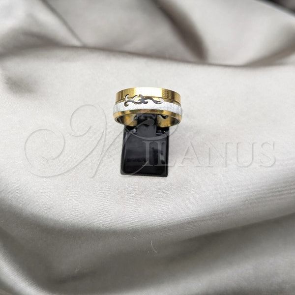 Anillo de Hombre 01.63.0746.09 Acero Inoxidable, Pulido, Dos Tonos (Size 9)