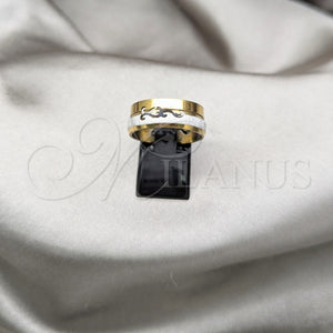 Anillo de Hombre 01.63.0746.09 Acero Inoxidable, Pulido, Dos Tonos (Size 9)