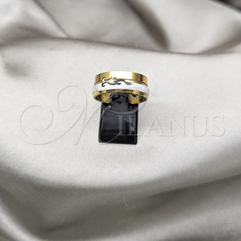 Anillo de Hombre 01.63.0746.09 Acero Inoxidable, Pulido, Dos Tonos (Size 9)