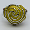 Anillo Elegante 01.63.0712.07 Acero Inoxidable, Diseño de Flor, Esmaltado Amarillo, Dos Tonos (Size 7)