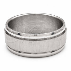 Anillo de Hombre 01.63.0713.07 Acero Inoxidable, Cepillado, Rodinado (Size 7)