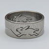 Anillo de Hombre 01.63.0715.05 Acero Inoxidable, Diseño de Flor y Mariposa, Pulido, Tono Plateado (Size 5)