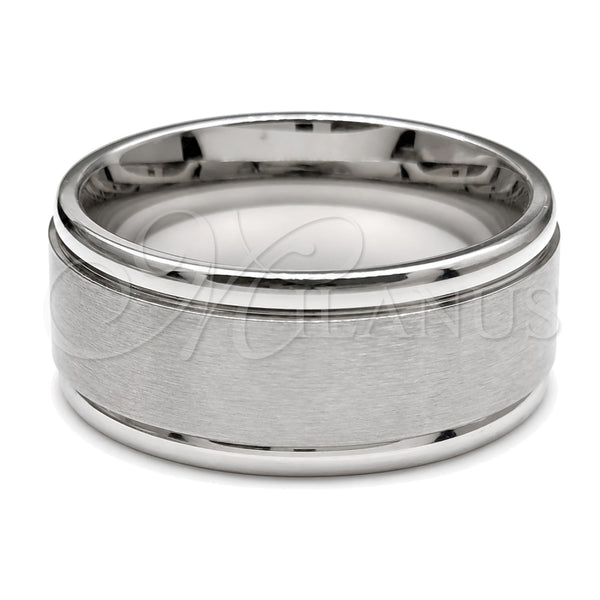 Anillo de Hombre 01.63.0695.05 Acero Inoxidable, Pulido Negro, Tono Plateado (Size 5)